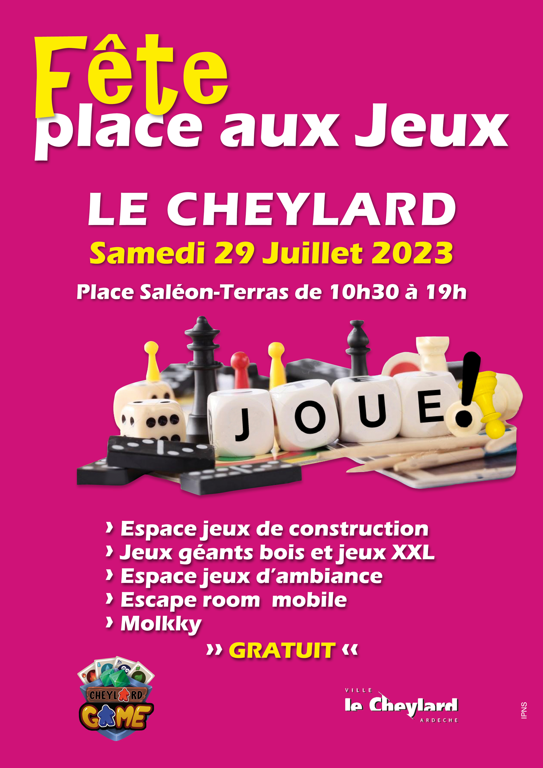 Affiche Fête place aux jeux 2023