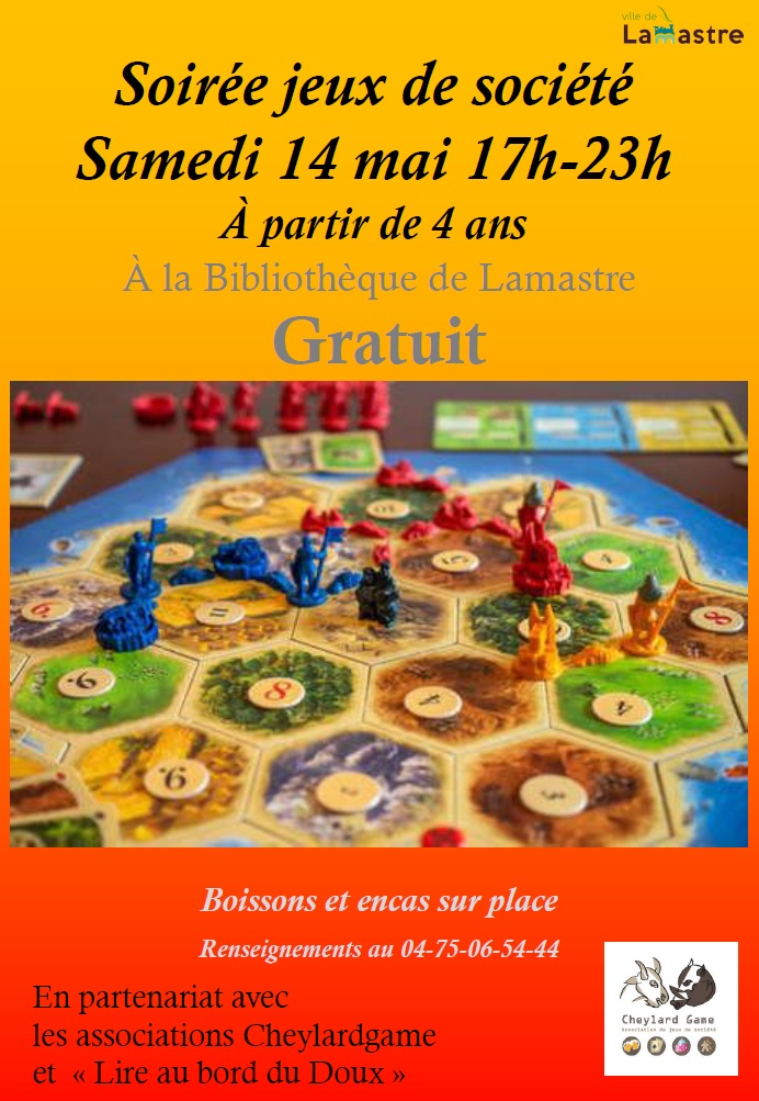 Affiche Soirée Jeux Lamastre 14mai22